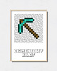 obrazy i plakaty do pokoju dziecięcego Minecraft plakat "Diamentowy kilof" 1