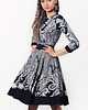 sukienki midi damskie Sukienka ZUZA Midi barok + czarny 1