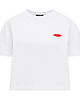 t-shirt damskie T-shirt Crop-Voila Biały Usta 2