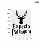 naklejki ścienne do pokoju dziecka Naklejka EXPECTO PATRONUM Harry Potter 2