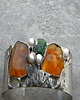 bransoletki wire wrapping Bursztyn w zaroślach -  bransoleta mankiet CUFF 4
