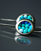 kolczyki wire wrapping Srebrne kolczyki wiszace TURQUOISE MELANGE 1