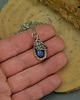 wisiory Mały wisiorek niebieski labradoryt wire wrapping 3