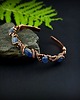 bransoletki wire wrapping Miedziana bransoleta mankietowa z kyanitem 2