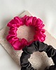 gumki do włosów 2 jedwabne gumki scrunchies Pink Silk & Brown Silk 1