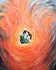 grafiki i ilustracje Lovers kochankowie miłość ogień - Obraz akwarela papier, A3 (30x42 cm) 4