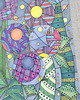kolczyki drewniane 6683 kolorowe, niepowtarzalne, duże, dwustronne kolczyki; 4