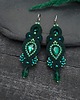 kolczyki soutache Kolczyki sutasz zielone wieczorowe długie Orina 2