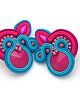 kolczyki soutache Koralowe małe kolczyki soutache 1
