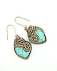 kolczyki wire wrapping Kolczyki z howlitem 4