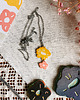 naszyjniki - inne Wyrazisty naszyjnik z motywem kwiatowym - kolorowa biżuteria handmade boho 2