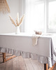obrusy i serwetki Lniany obrus z falbanką  heavy linen LIGHT GRAY 5