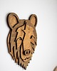 Ozdoby na ścianę Bear- niedźwiedź, miś drewniany, Boho nowoczesna dekoracja ścienna 3d 1
