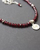 srebrne naszyjniki Naszyjnik Burgundowy 3