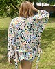 szlafroki damskie Szlafrok narzutka kimono krótkie w kolorową panterkę 1