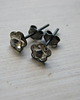 kolczyki wire wrapping kryształowe kwiatuszki (Crystal F) 1