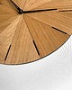 zegary Zegar ścienny  do salonu, dąb z czarnymi wskaźnikami - średnica 40-50 cm 4