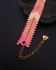 bransoletki ze szkła Różowo-Złota Bransoletka z Koralików "Pink Chevron" 3