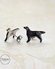 kolczyki ceramiczne Flat coated retriever - ceramiczne kolczyki 1