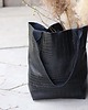 torby na ramię TORBA SHOPPER CZARNY krokodyl 3