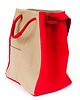 torby na ramię Skórzana torebka - worek beżowo- czerwona 4