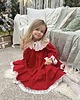 sukienki dla dziewczynki Sukienka Dresowa Czerwona Świąteczna 3
