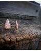 kolczyki z żywicy Kolczyki trójkąty, brokat 3