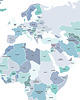 naklejki ścienne do pokoju dziecka MAPA POLITYCZNA niebieska  - naklejka na ścianę 5
