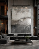 obrazy Abstrakcja Loft no.4 SREBRO Ręcznie malowany obraz 140x140 XXL 8