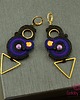 kolczyki soutache Czarno fioletowe kolczyki sutasz 3