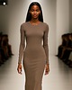 sukienki maxi damskie Sukienka  cappuccino  YY300037 3