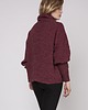 swetry damskie  Obszerny golf, SWE137 bordo MKM 1