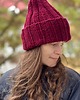 czapki damskie Buran - zimowa czapka z wełny peruwiańskiej bordowa 1
