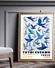 plakaty PLAKAT dekoracyjny ptaki Yayoi Kusama,  niebieski poster 4