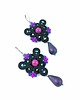 kolczyki soutache Fioletowa Triada kolczyki sutasz czarne 2
