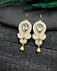 kolczyki soutache Kolczyki sutasz kremowo złote klasyczne z kryształkiem Ana 2