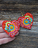 kolczyki soutache Kolekcja Frida - kolczyki kolorowe serca 4