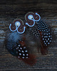 kolczyki soutache Kolczyki soutache z piórkami 4