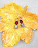 kolczyki szklane Eleganckie kolczyki głęboka czerwień i kryształowy blask - 7140 3