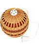 lampy wiszące Lampa sufitowa z wiklinowym kloszem, Polska lata 60. 8