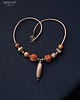 korale Agat DZI i rudraksha w niezwykłym etnicznym naszyjniku unikat handmade UNISEX 2