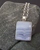 wisiory Srebrny wisiorek z chalcedonem i słowiańskim symbolem Mokosz 1