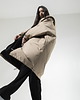 płaszcze damskie Płaszcz longline hoodie oversize mocca 1