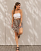spódnice mini Stripes / kopertowa spódnica wiskozowo-lniana 4
