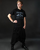 t-shirty męskie Czarny t-shirt z kapturem i nadrukiem ERROR 404 3