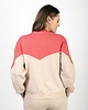 bluza bez kaptura damska BLUZA NATASHA koral/beż 2