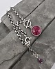 bransoletki z kamieni naturalnych Rubin na grubym łańcuszku - bransoletka 1