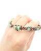 bransoletki wire wrapping Ozdobna bransoleta mankietowa z amazonitem 4