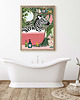 grafiki i ilustracje Plakat Zebra w Tropikalnym Spa 1