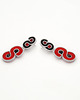 kolczyki soutache Kolczyki soutache - Czerń Czerwień Szary Medium 2